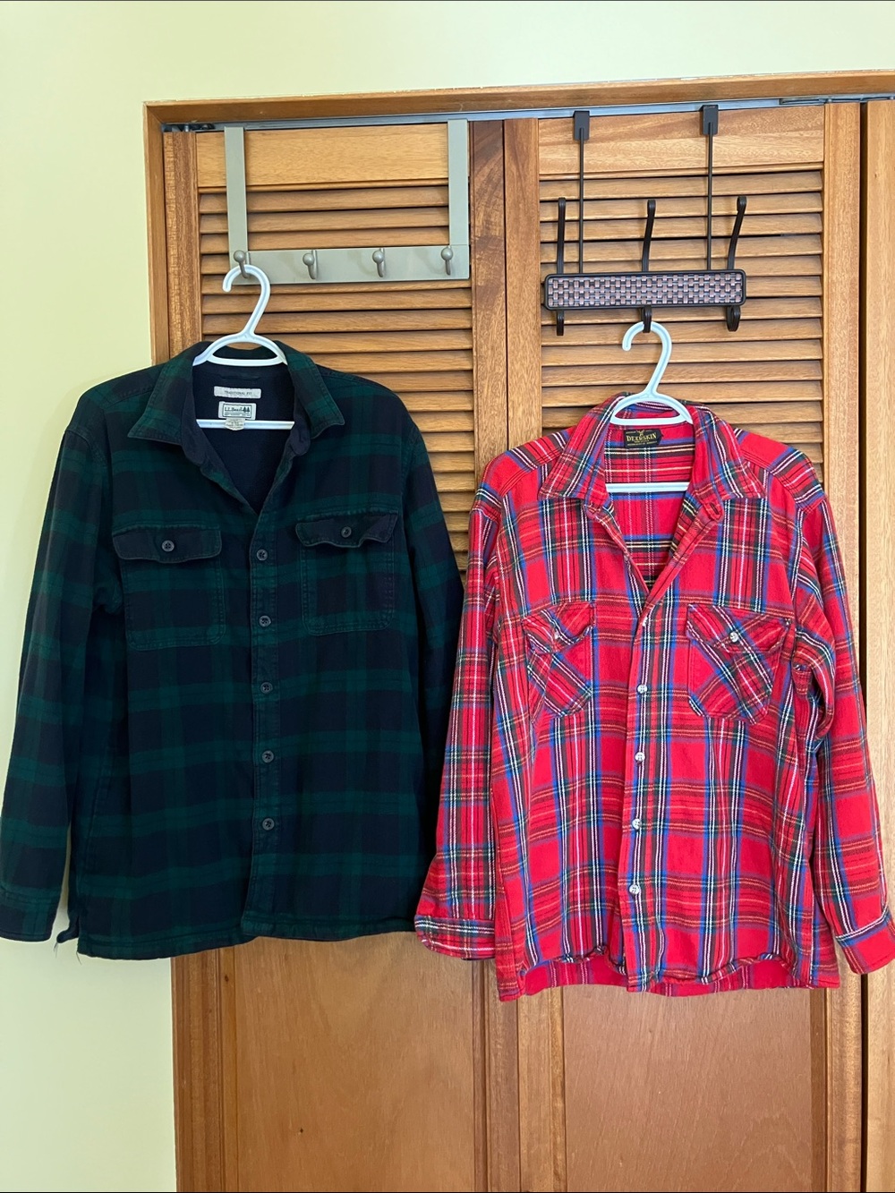 Vintage Fall Flannels - Classic Plaid - LL Bean + Deerskin - Fits S/M/L